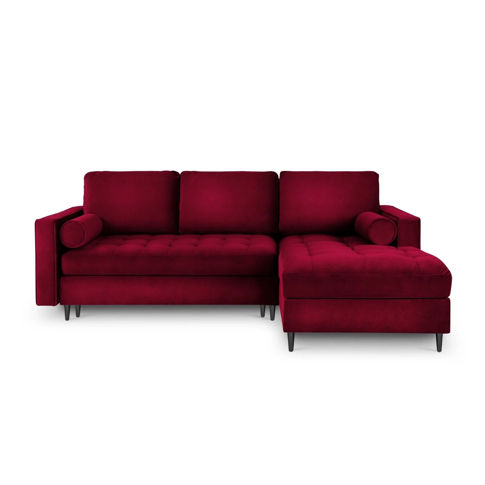 Aspen 5-Sitzer Ecksofa mit Schlaffunktion und Stauraum, Rechte Seite, aus Samt oder Strukturstoff, 240x175x96 cm - Image 64