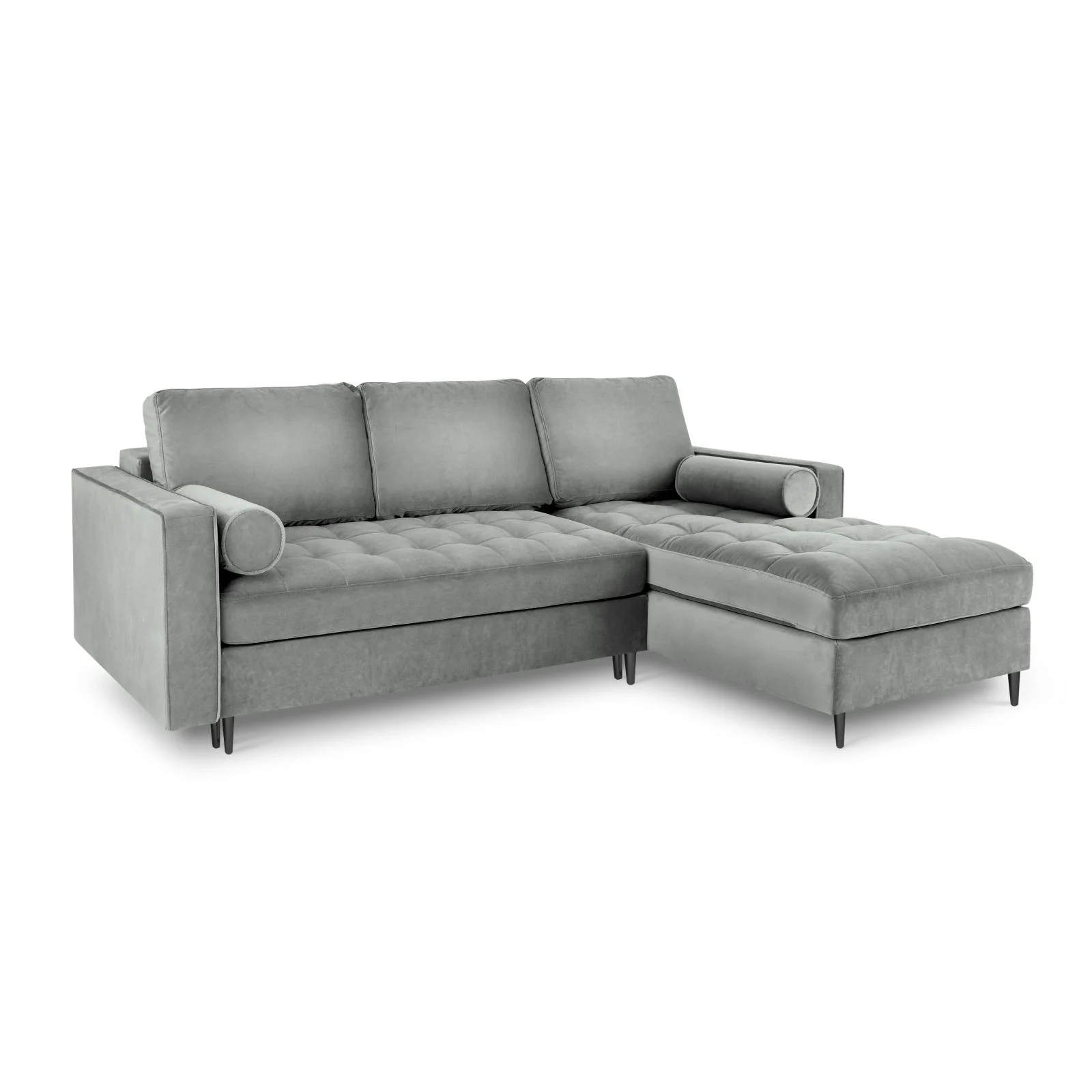 Aspen 5-Sitzer Ecksofa mit Schlaffunktion und Stauraum, Rechte Seite, aus Samt oder Strukturstoff, 240x175x96 cm - Image 73