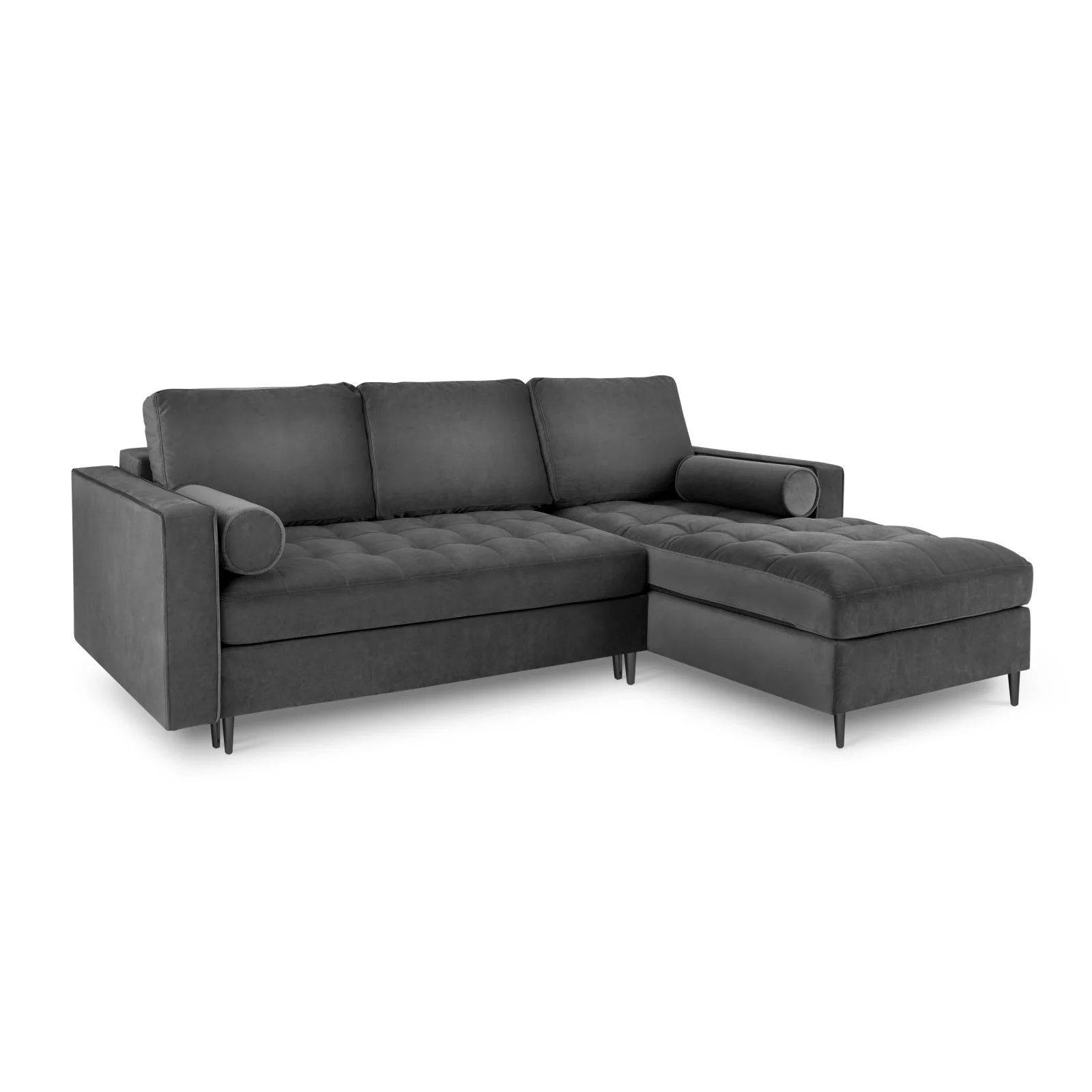 Aspen 5-Sitzer Ecksofa mit Schlaffunktion und Stauraum, Rechte Seite, aus Samt oder Strukturstoff, 240x175x96 cm - Image 79