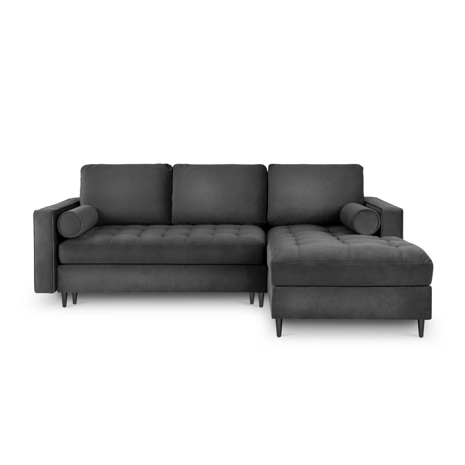 Aspen 5-Sitzer Ecksofa mit Schlaffunktion und Stauraum, Rechte Seite, aus Samt oder Strukturstoff, 240x175x96 cm - Image 82
