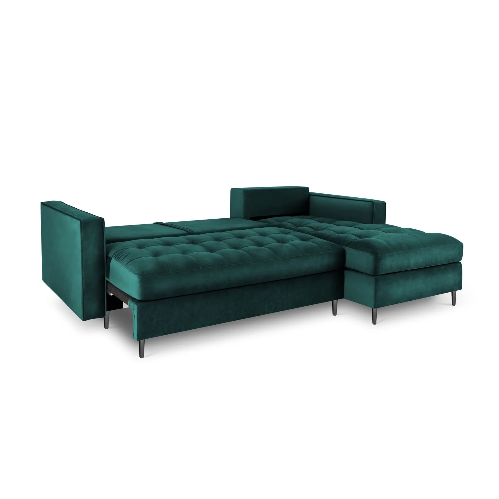 Aspen 5-Sitzer Ecksofa mit Schlaffunktion und Stauraum, Rechte Seite, aus Samt oder Strukturstoff, 240x175x96 cm - Image 87