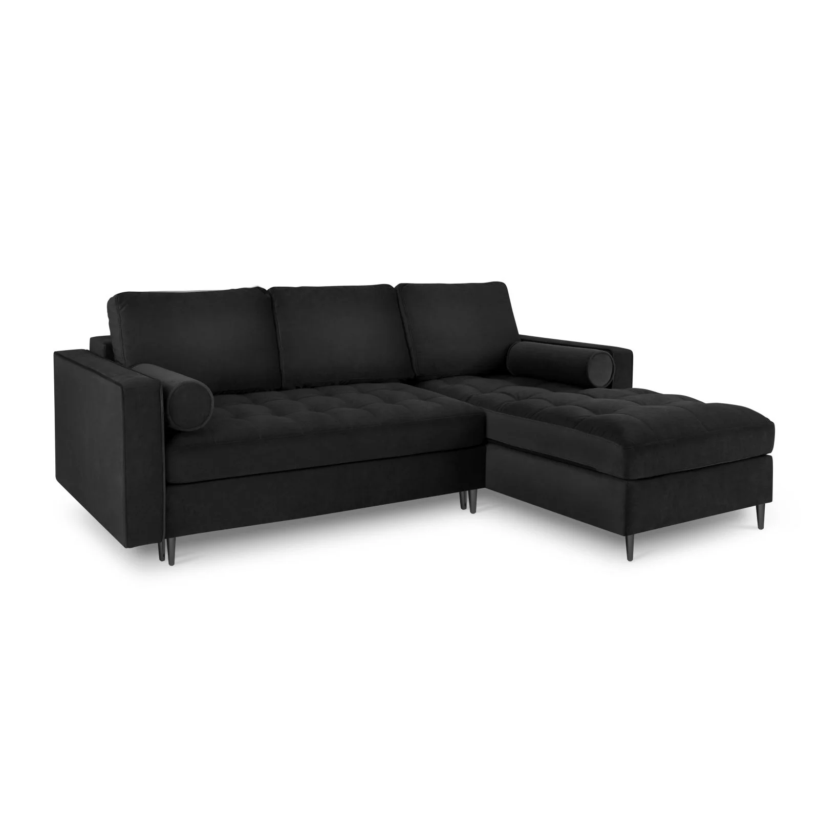 Aspen 5-Sitzer Ecksofa mit Schlaffunktion und Stauraum, Rechte Seite, aus Samt oder Strukturstoff, 240x175x96 cm - Image 91