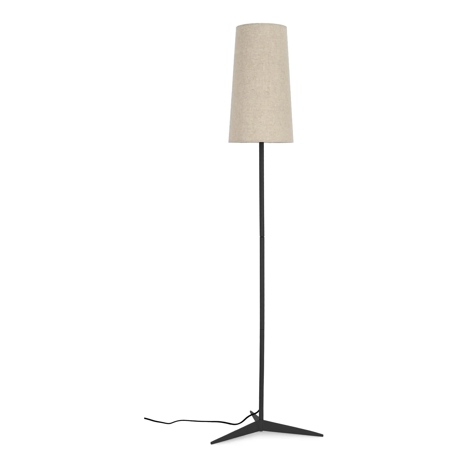 Assam Stehleuchte Schwarz Beige Höhe 166 cm