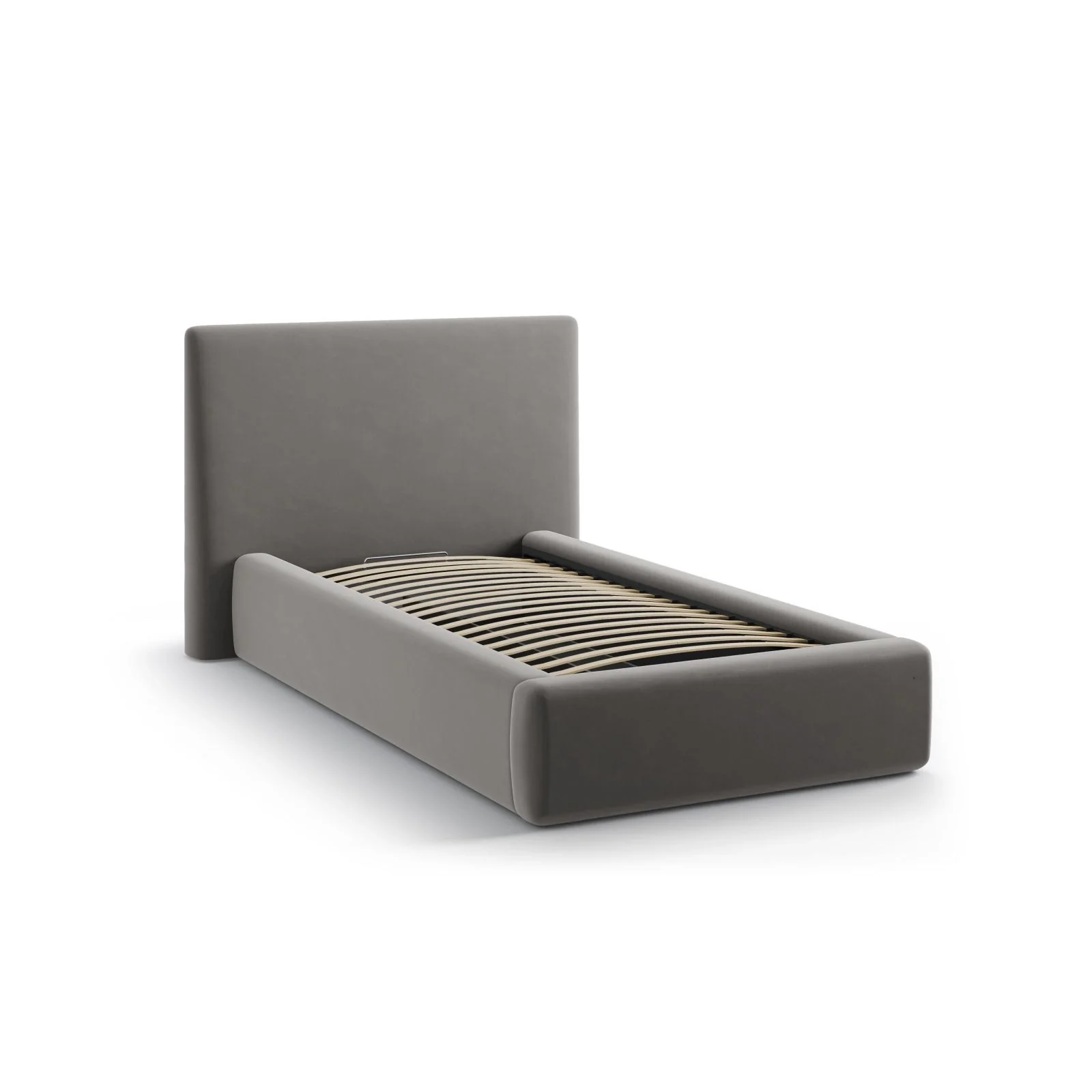 Asti Bett mit Kopfteil und Stauraum, aus Samt, Chenille oder Strukturstoff, 90x200 cm - Image 28