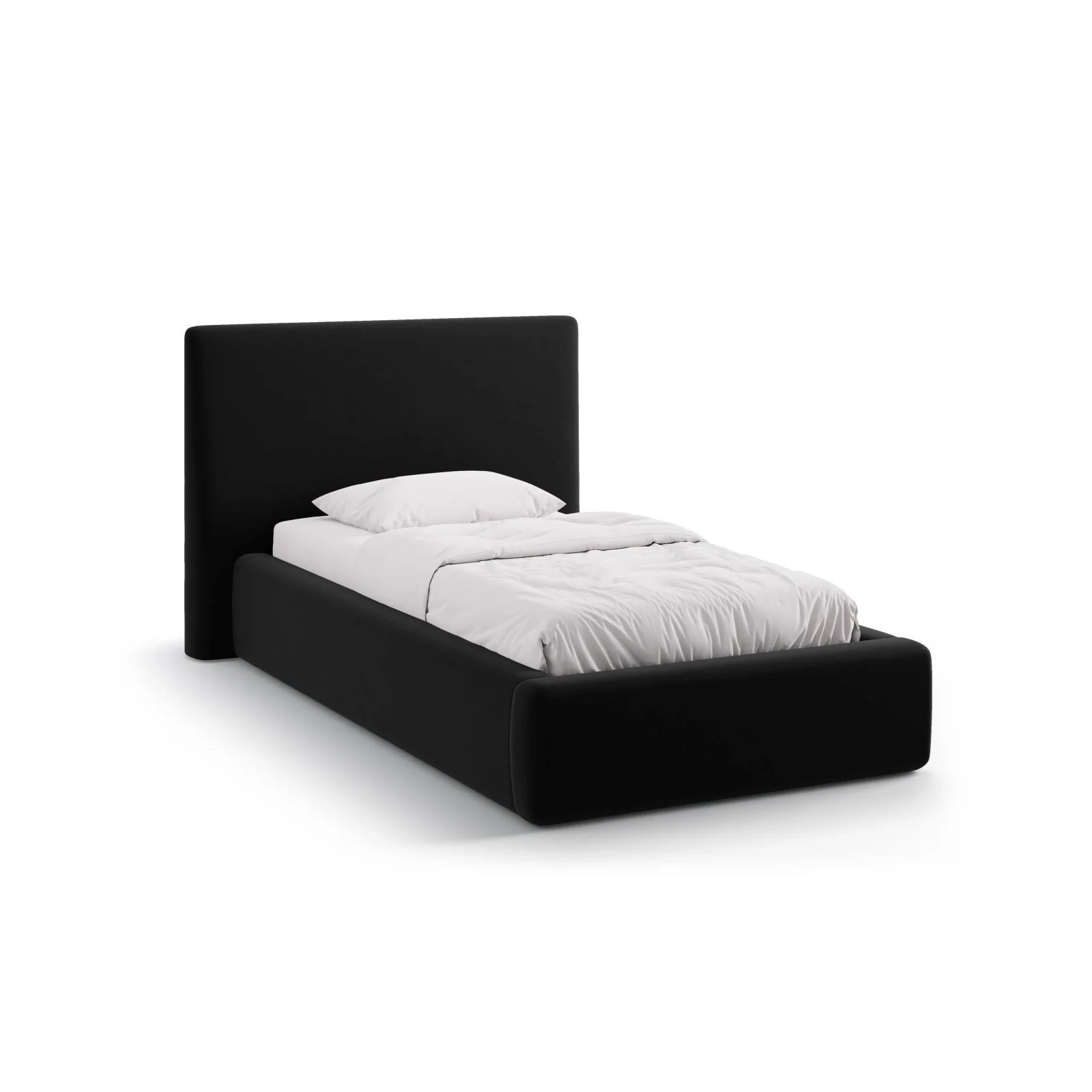 Asti Bett mit Kopfteil und Stauraum, aus Samt, Chenille oder Strukturstoff, 90x200 cm - Image 31