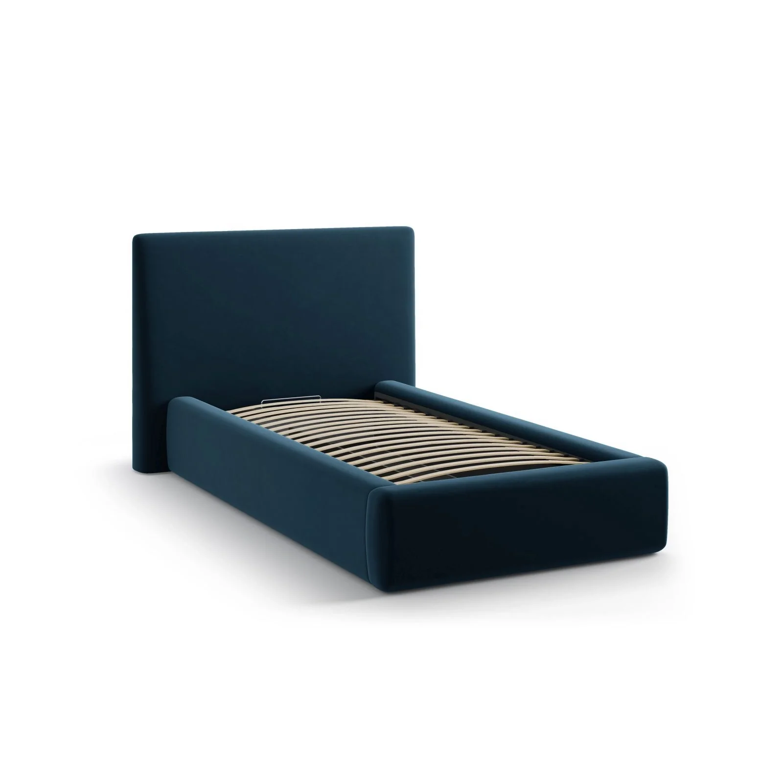 Asti Bett mit Kopfteil und Stauraum, aus Samt, Chenille oder Strukturstoff, 90x200 cm - Image 40