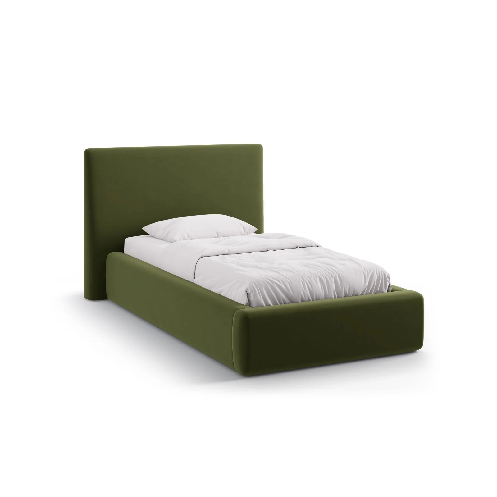 Asti Bett mit Kopfteil und Stauraum, aus Samt, Chenille oder Strukturstoff, 90x200 cm - Image 43