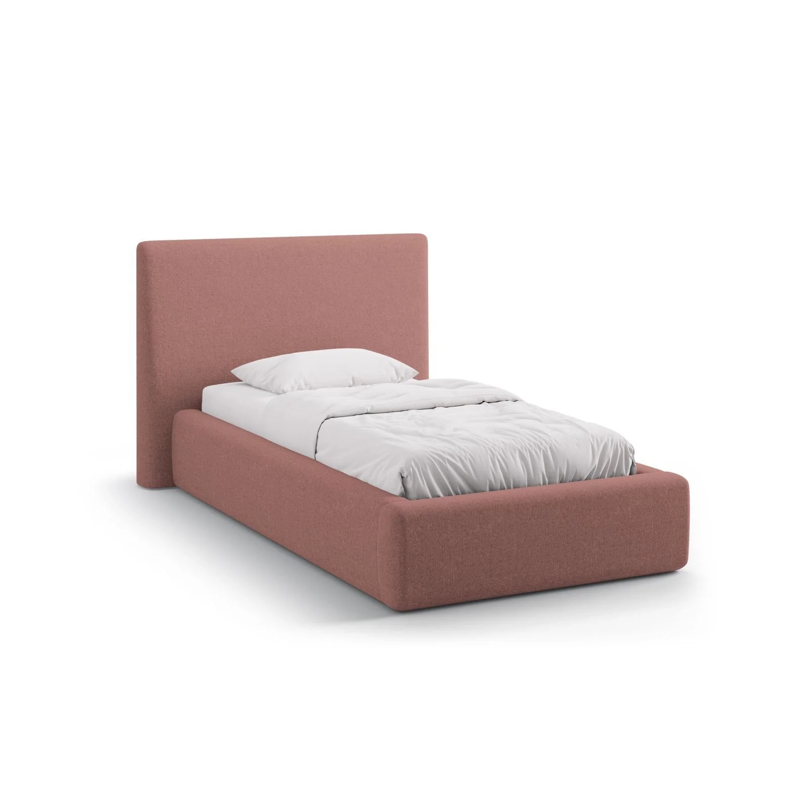 Asti Bett mit Kopfteil und Stauraum, aus Samt, Chenille oder Strukturstoff, 90x200 cm - Image 61