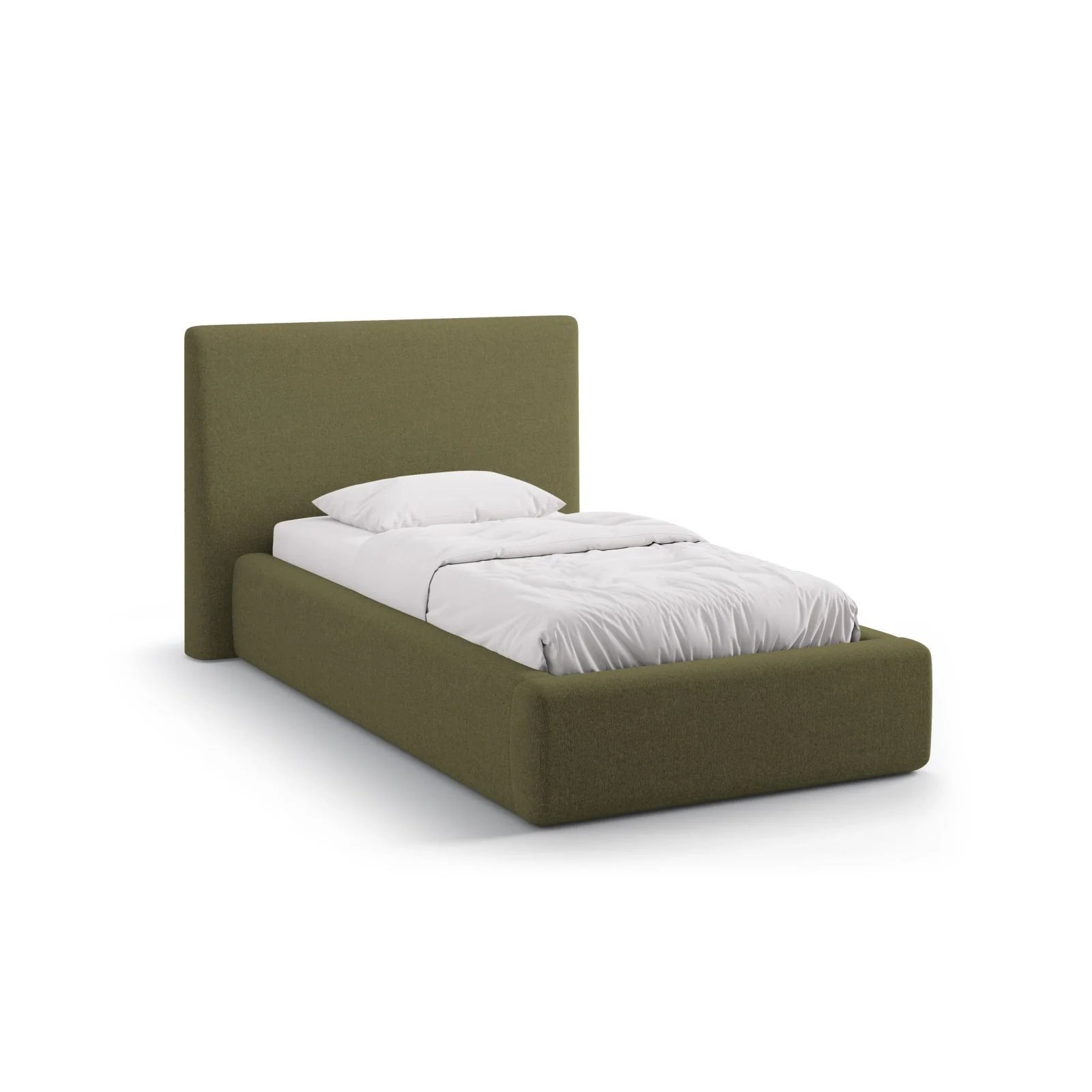 Asti Bett mit Kopfteil und Stauraum, aus Samt, Chenille oder Strukturstoff, 90x200 cm - Image 67