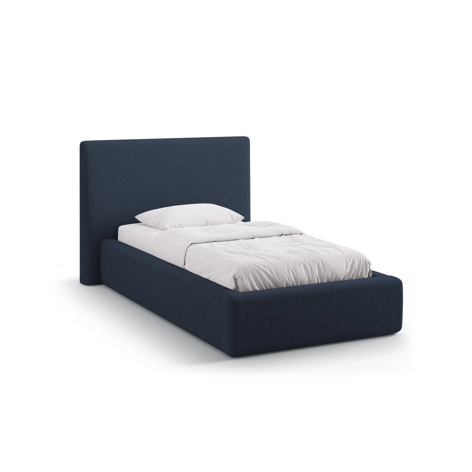 Asti Bett mit Kopfteil und Stauraum, aus Samt, Chenille oder Strukturstoff, 90x200 cm - Image 73