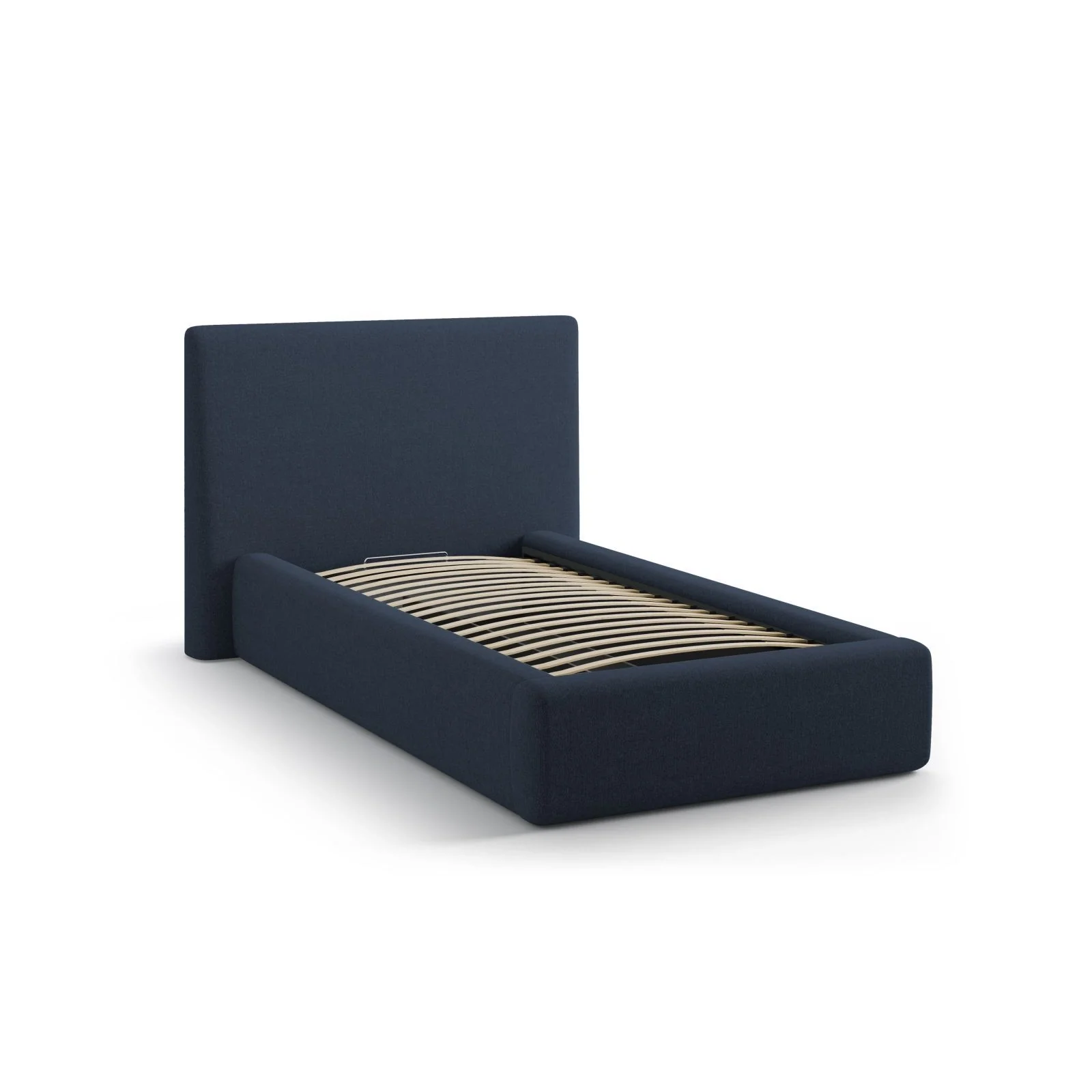 Asti Bett mit Kopfteil und Stauraum, aus Samt, Chenille oder Strukturstoff, 90x200 cm - Image 76