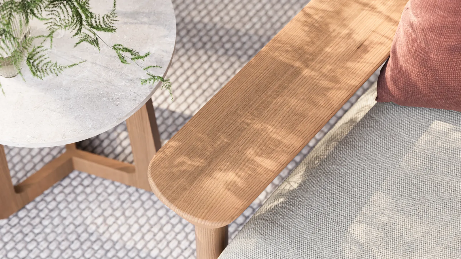 Atrani Outdoor Beistelltisch aus Teakholz 40x40 cm - Image 9