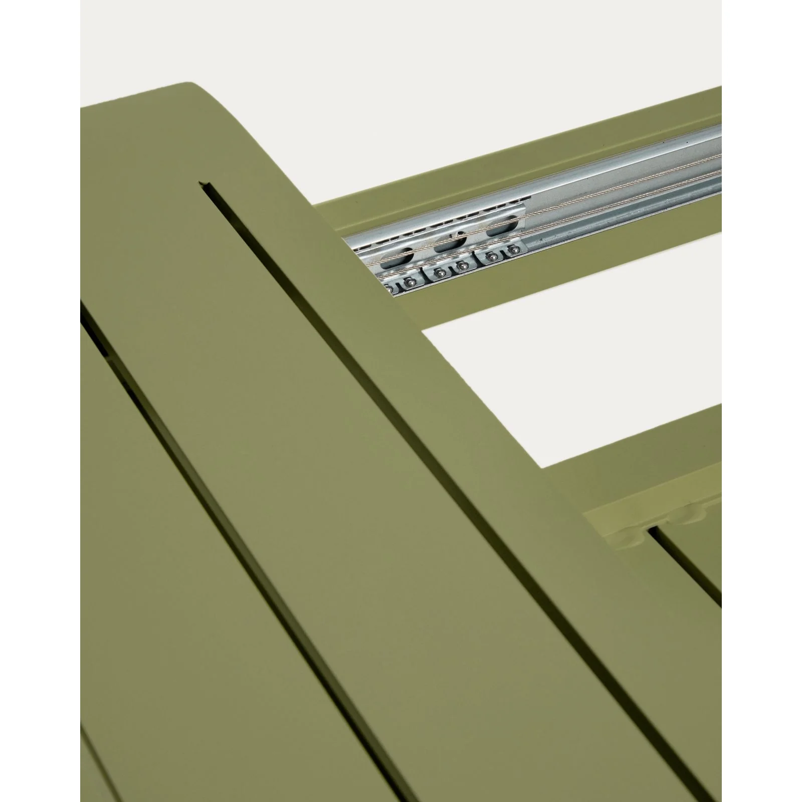Ausziehbarer Aluminiumtisch Brela in Grün, 205 (287) x 100 cm - Image 9