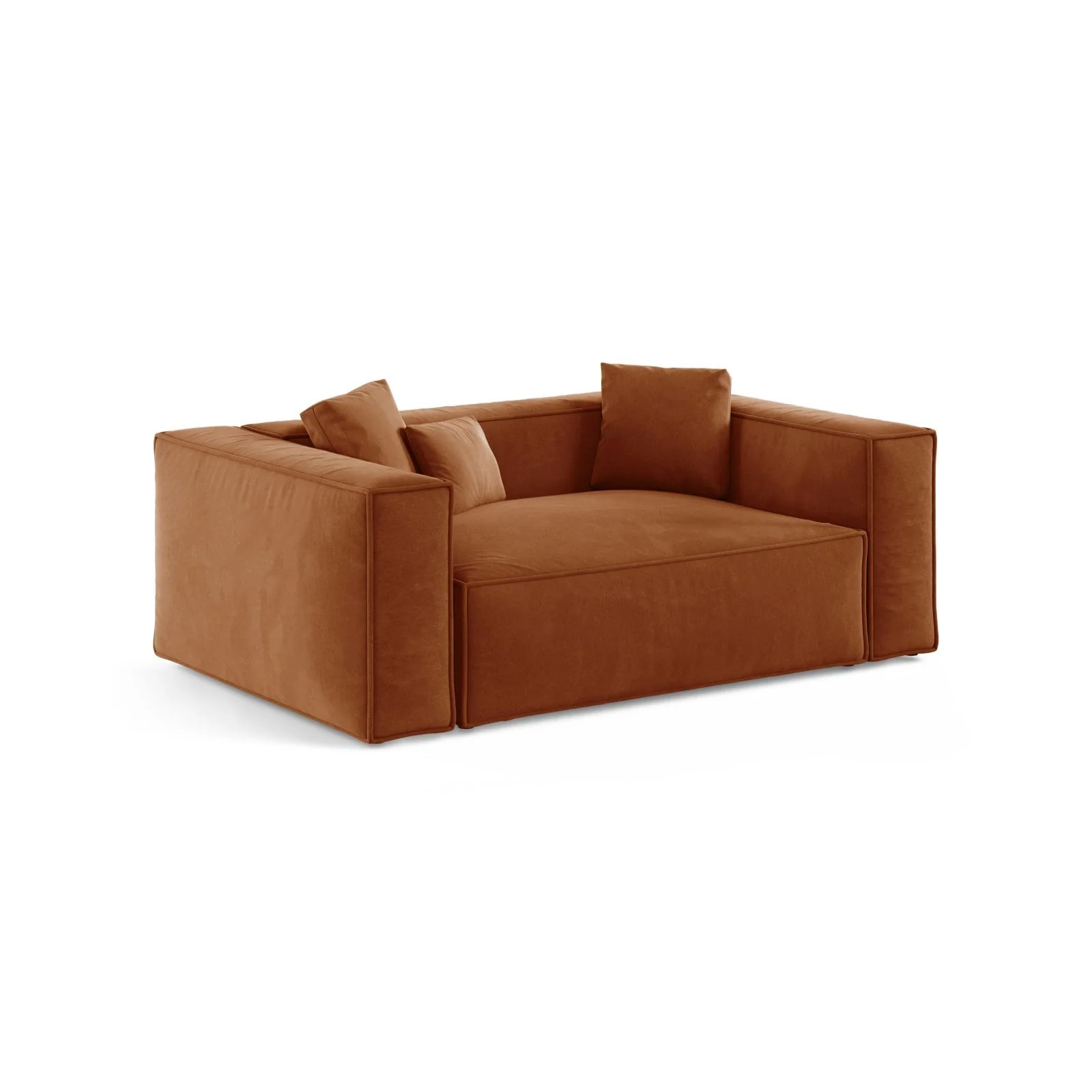 Aveiro 2-Sitzer Sofa aus Samt oder Strukturstoff, 180x118x86 cm - Image 13