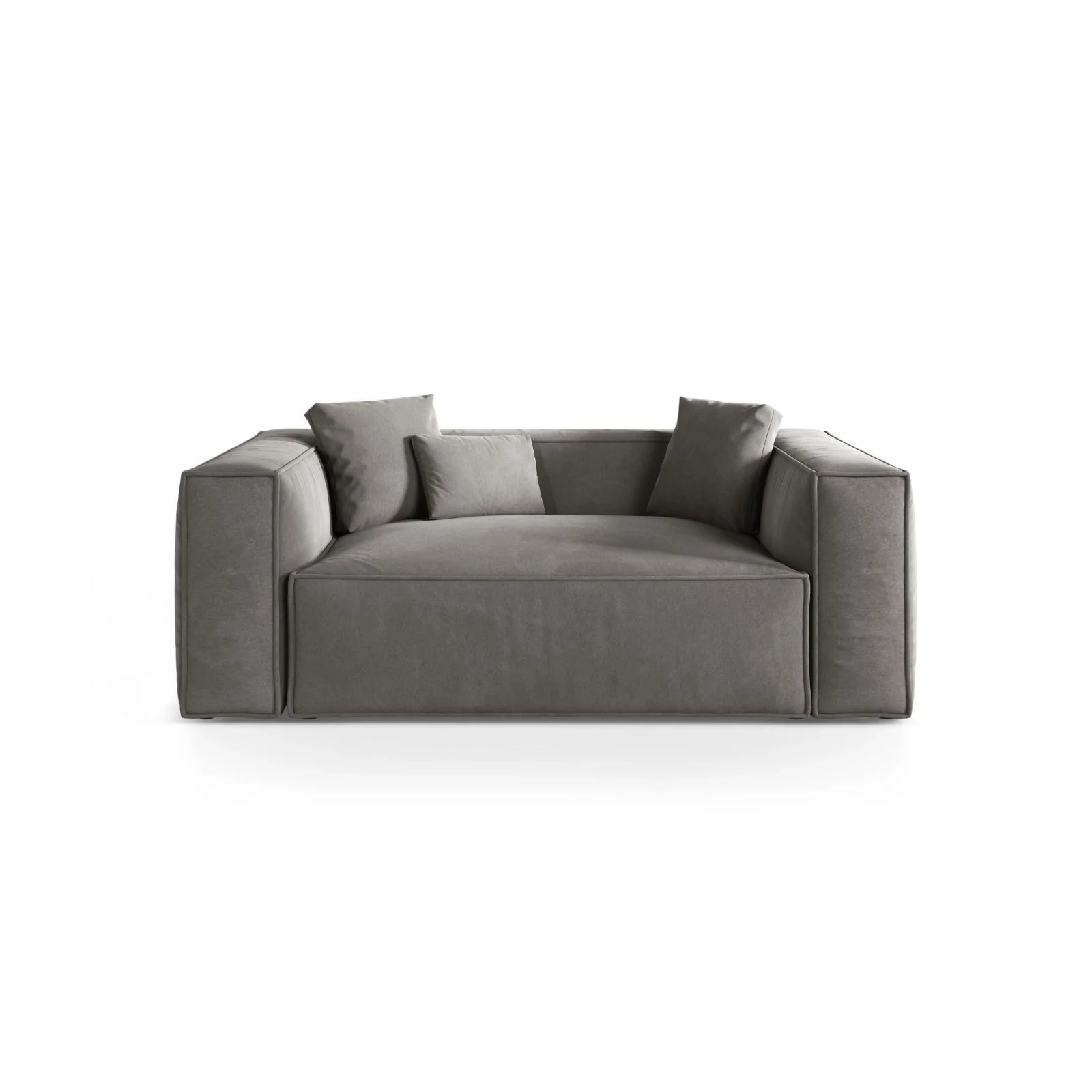 Aveiro 2-Sitzer Sofa aus Samt oder Strukturstoff, 180x118x86 cm - Image 16
