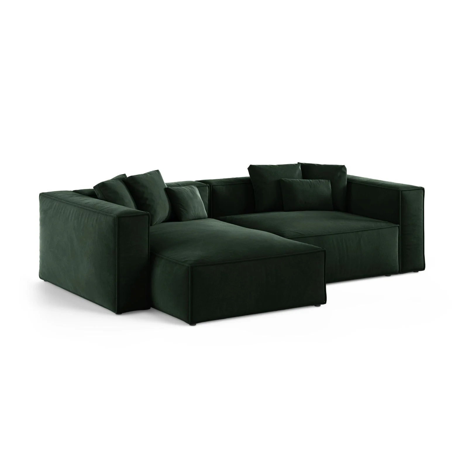 Aveiro 3-Sitzer Ecksofa, Linke Seite, aus Samt, Chenille oder Strukturstoff, 254x167x86 cm - Image 10