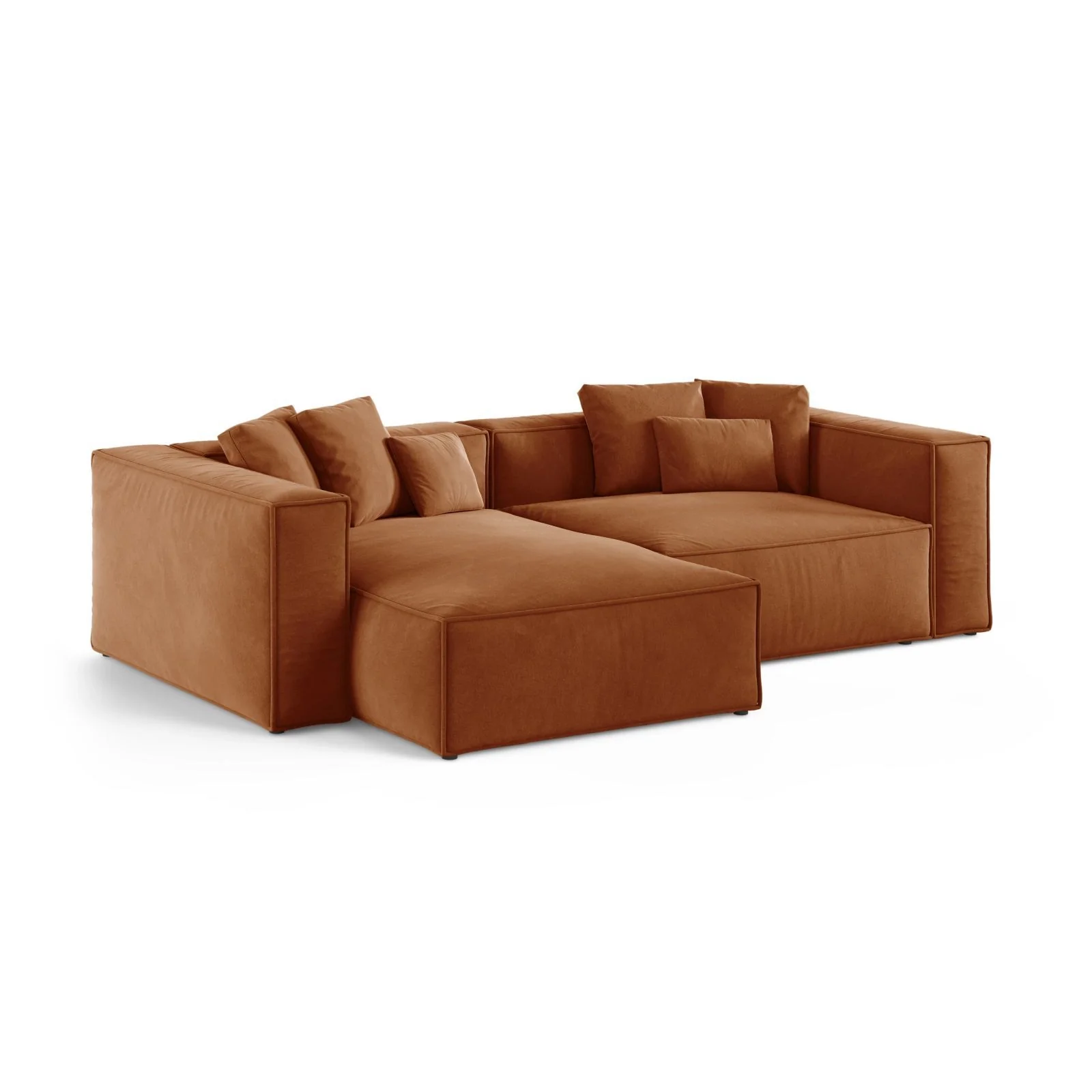Aveiro 3-Sitzer Ecksofa, Linke Seite, aus Samt, Chenille oder Strukturstoff, 254x167x86 cm - Image 14