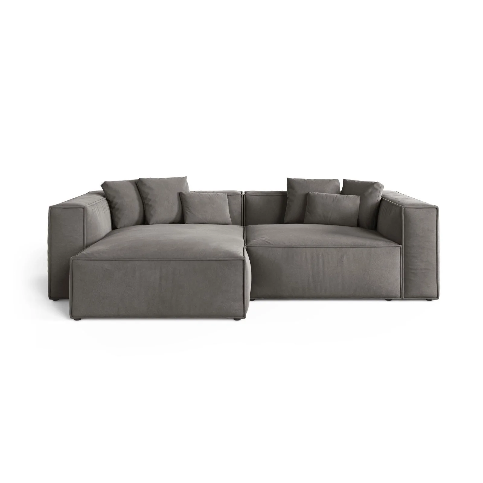 Aveiro 3-Sitzer Ecksofa, Linke Seite, aus Samt, Chenille oder Strukturstoff, 254x167x86 cm - Image 17