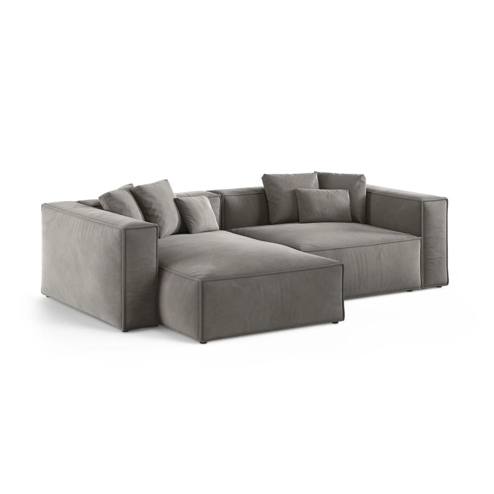 Aveiro 3-Sitzer Ecksofa, Linke Seite, aus Samt, Chenille oder Strukturstoff, 254x167x86 cm - Image 18