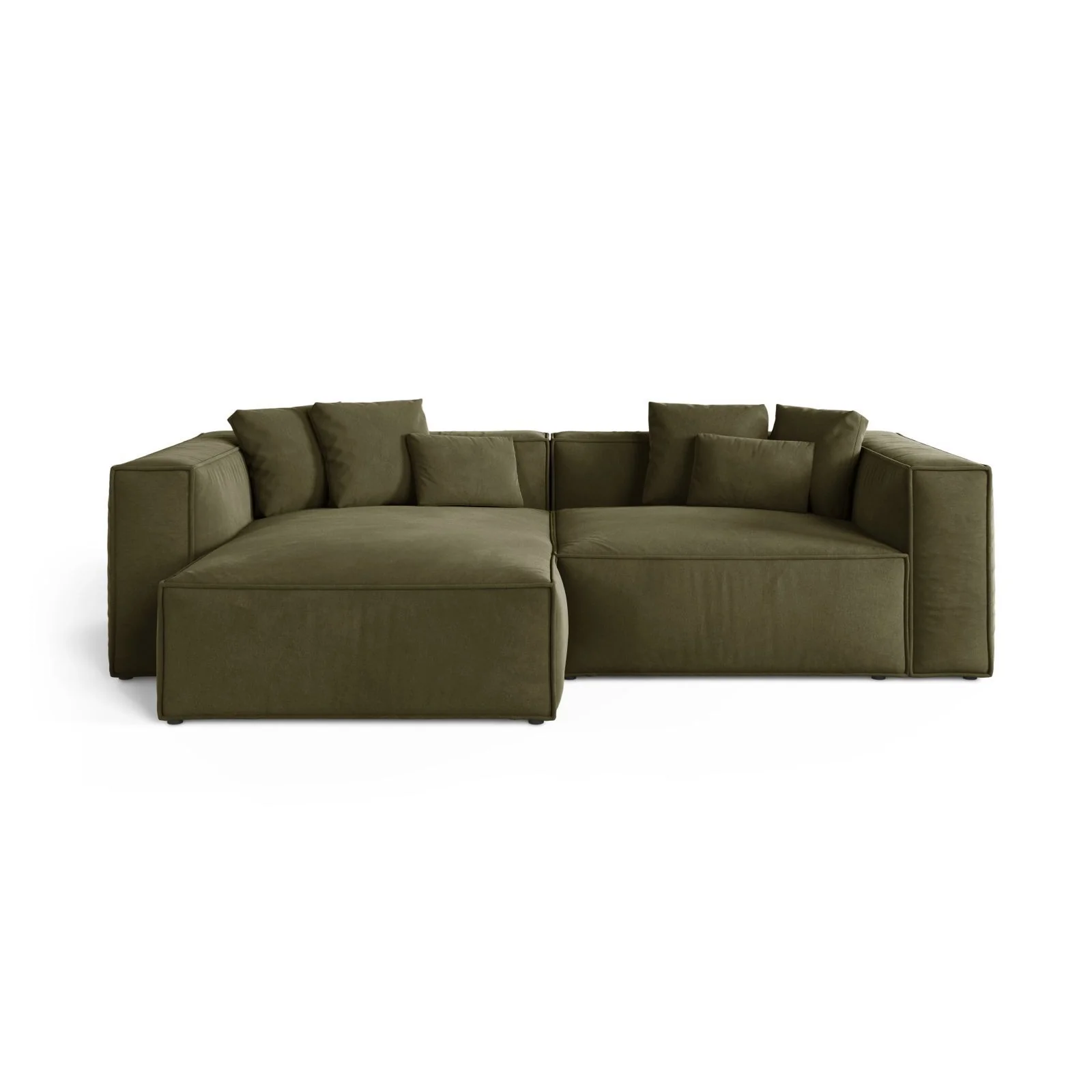 Aveiro 3-Sitzer Ecksofa, Linke Seite, aus Samt, Chenille oder Strukturstoff, 254x167x86 cm - Image 25