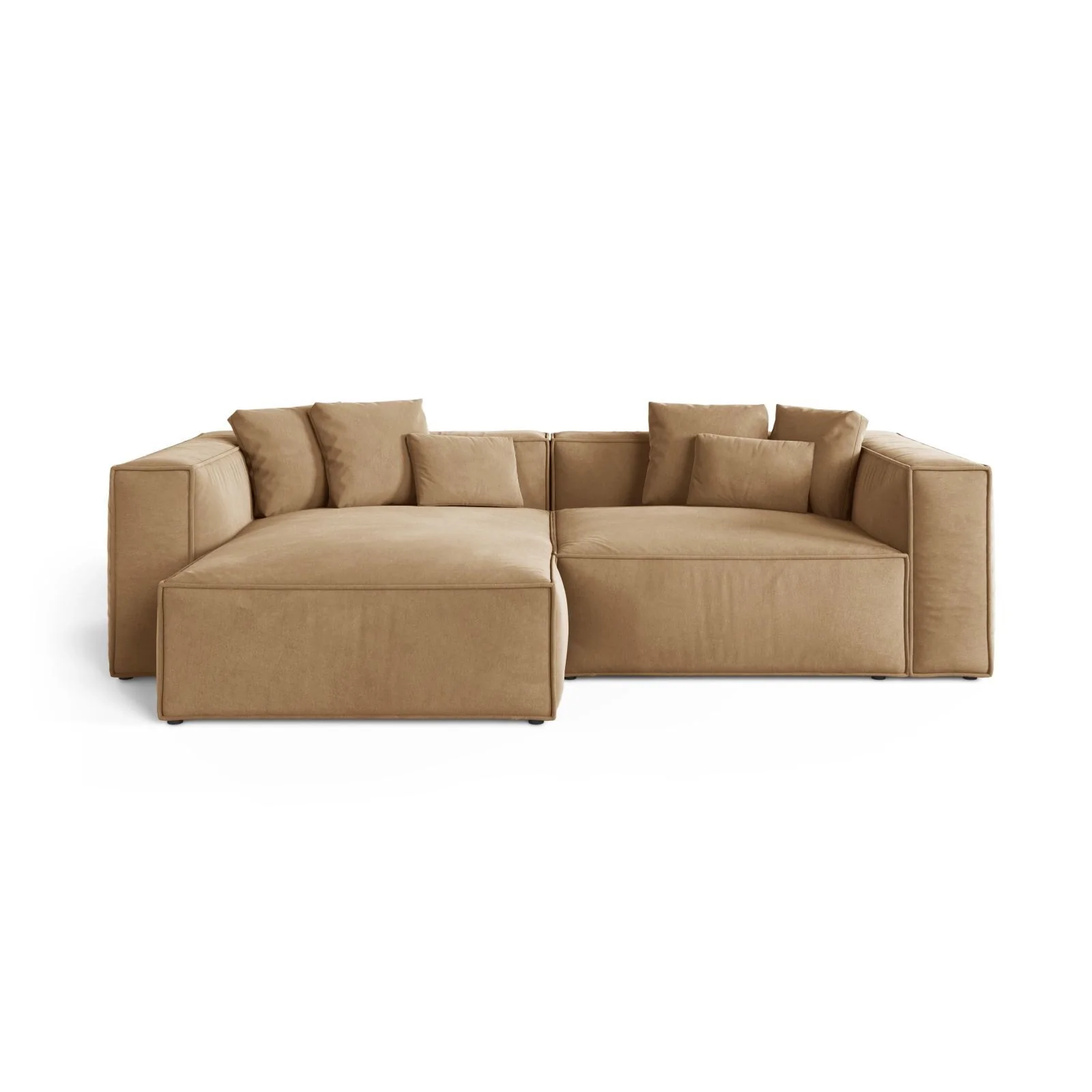 Aveiro 3-Sitzer Ecksofa, Linke Seite, aus Samt, Chenille oder Strukturstoff, 254x167x86 cm - Image 29