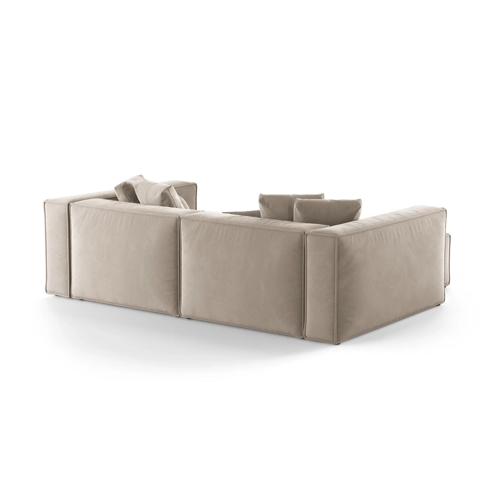 Aveiro 3-Sitzer Ecksofa, Linke Seite, aus Samt, Chenille oder Strukturstoff, 254x167x86 cm - Image 3