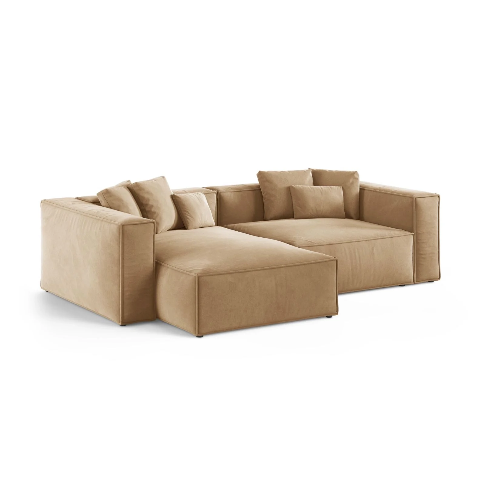 Aveiro 3-Sitzer Ecksofa, Linke Seite, aus Samt, Chenille oder Strukturstoff, 254x167x86 cm - Image 30