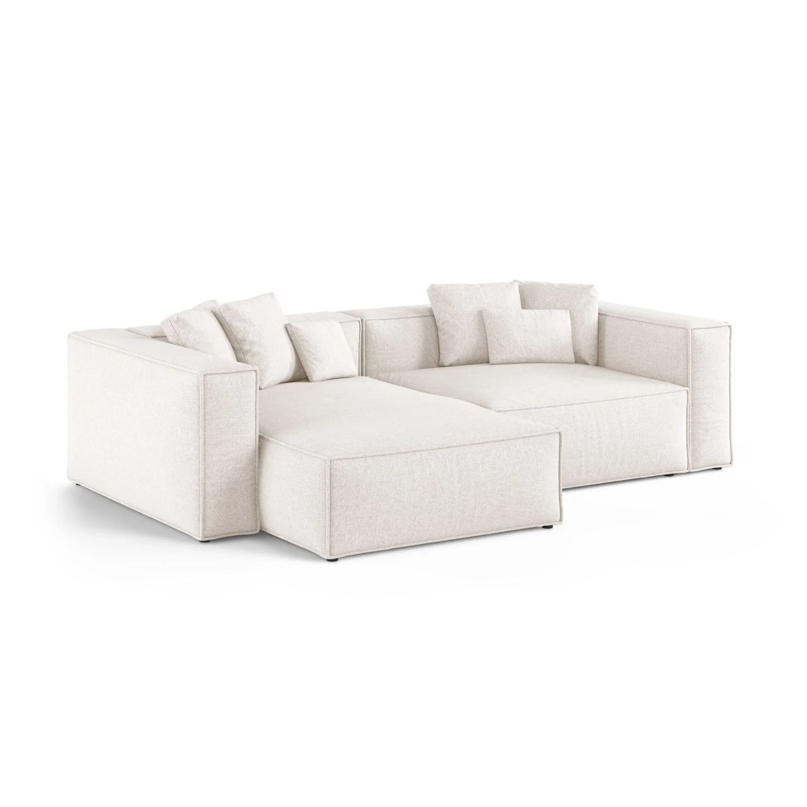 Aveiro 3-Sitzer Ecksofa, Linke Seite, aus Samt, Chenille oder Strukturstoff, 254x167x86 cm - Image 34