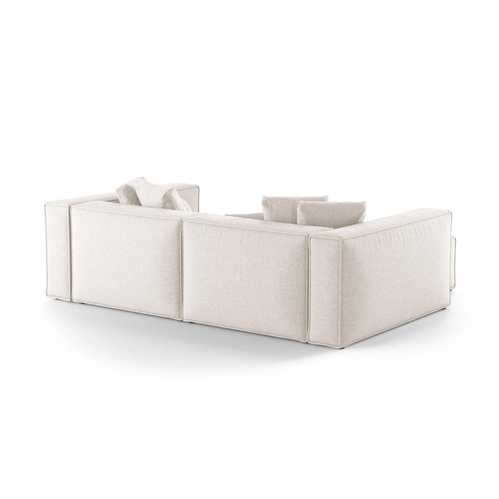 Aveiro 3-Sitzer Ecksofa, Linke Seite, aus Samt, Chenille oder Strukturstoff, 254x167x86 cm - Image 35
