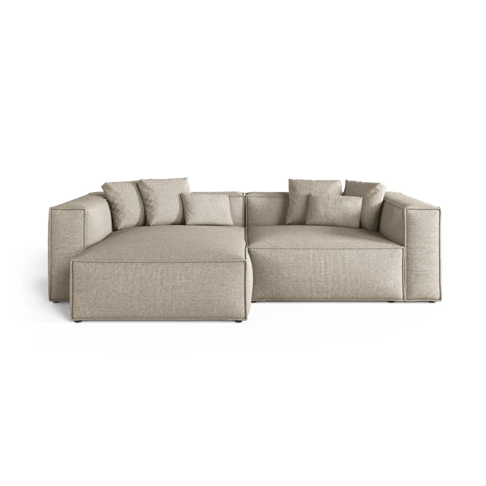 Aveiro 3-Sitzer Ecksofa, Linke Seite, aus Samt, Chenille oder Strukturstoff, 254x167x86 cm - Image 37