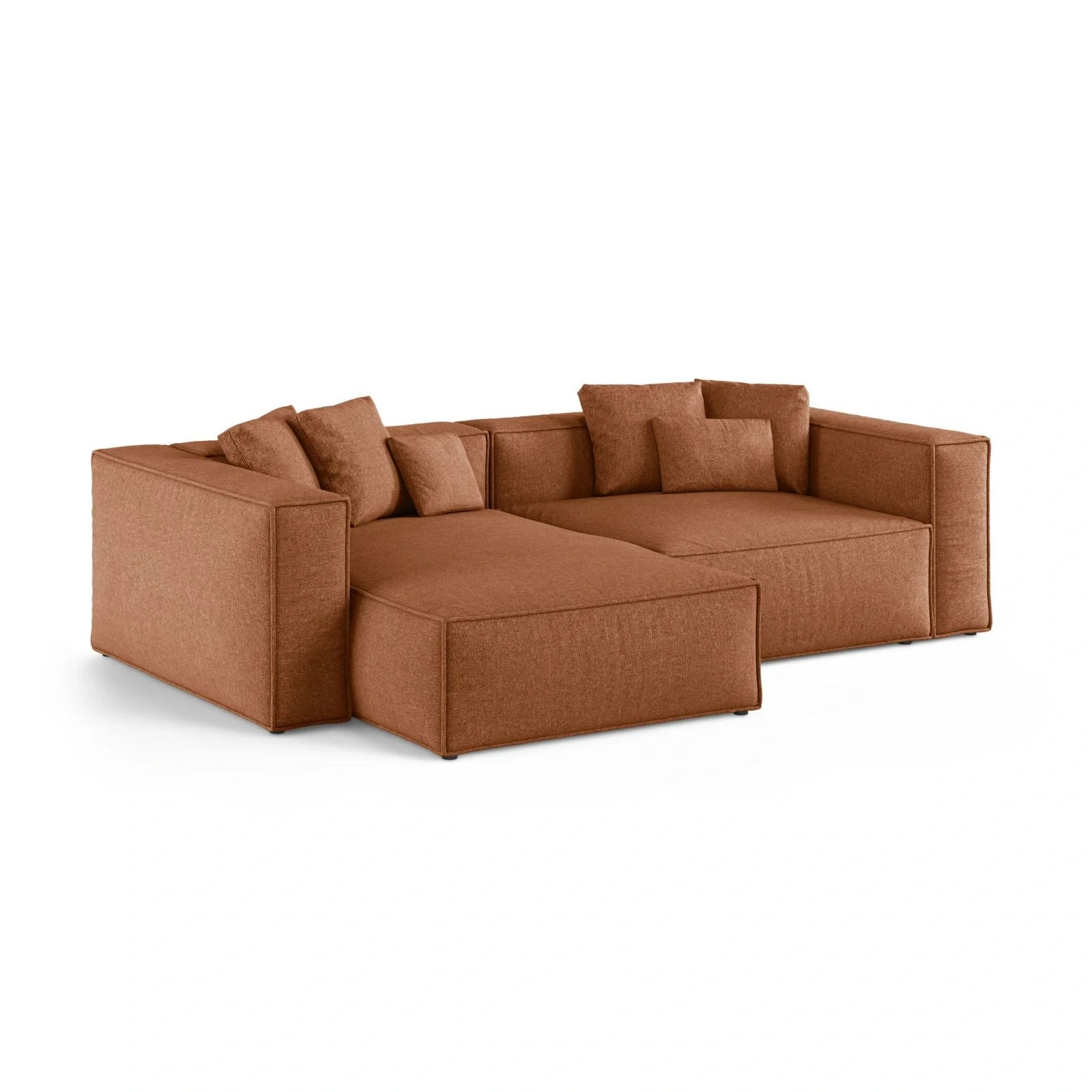 Aveiro 3-Sitzer Ecksofa, Linke Seite, aus Samt, Chenille oder Strukturstoff, 254x167x86 cm - Image 42
