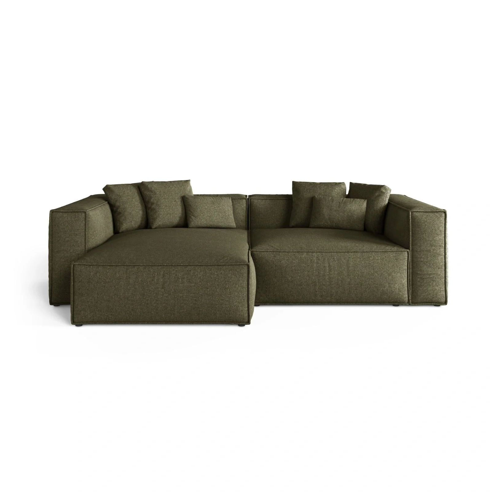 Aveiro 3-Sitzer Ecksofa, Linke Seite, aus Samt, Chenille oder Strukturstoff, 254x167x86 cm - Image 45
