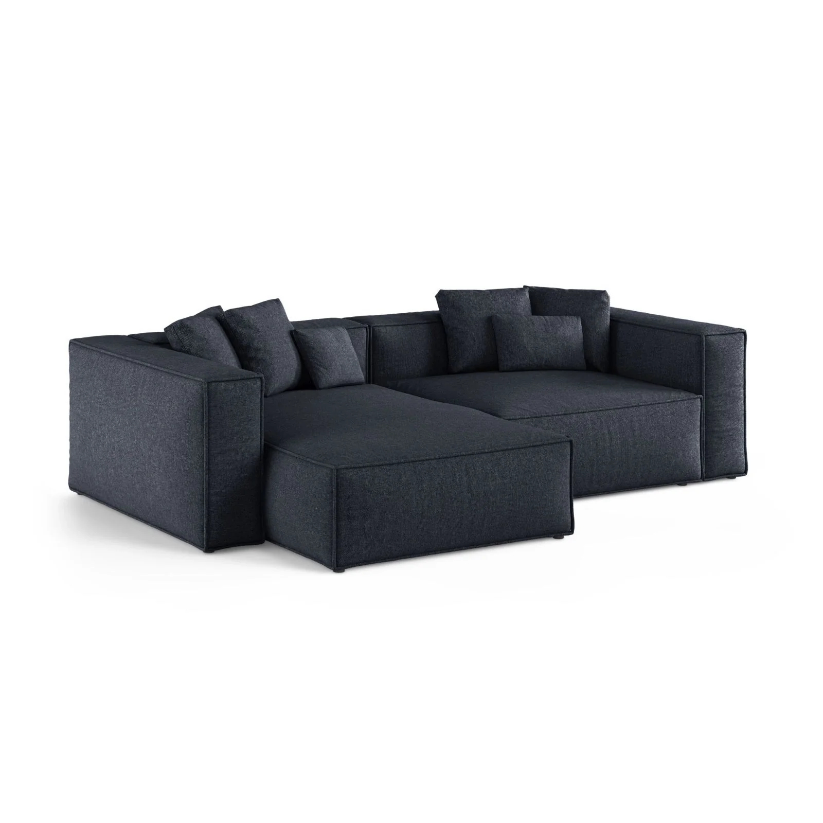 Aveiro 3-Sitzer Ecksofa, Linke Seite, aus Samt, Chenille oder Strukturstoff, 254x167x86 cm - Image 50