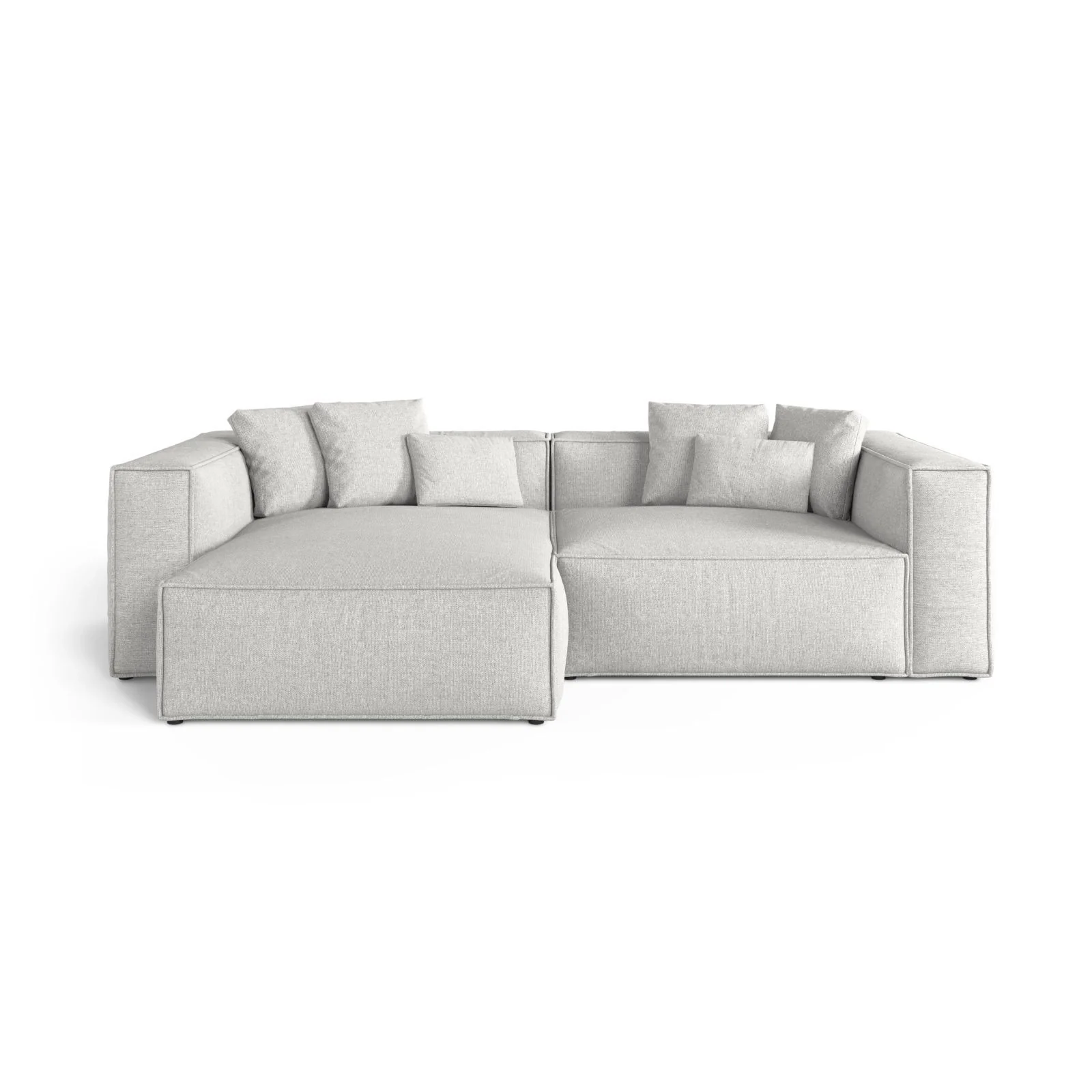 Aveiro 3-Sitzer Ecksofa, Linke Seite, aus Samt, Chenille oder Strukturstoff, 254x167x86 cm - Image 53