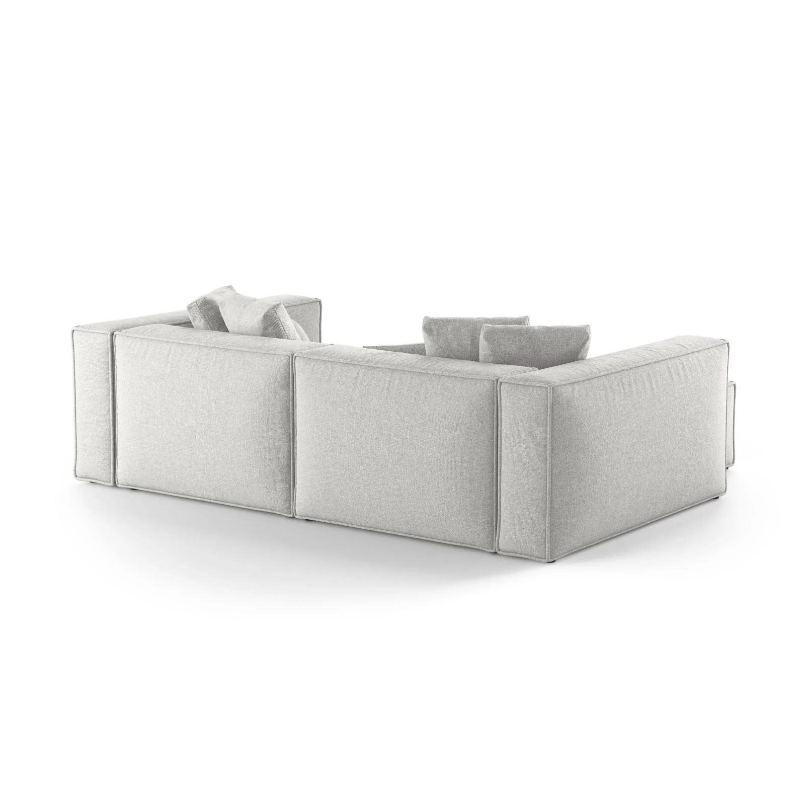 Aveiro 3-Sitzer Ecksofa, Linke Seite, aus Samt, Chenille oder Strukturstoff, 254x167x86 cm - Image 55