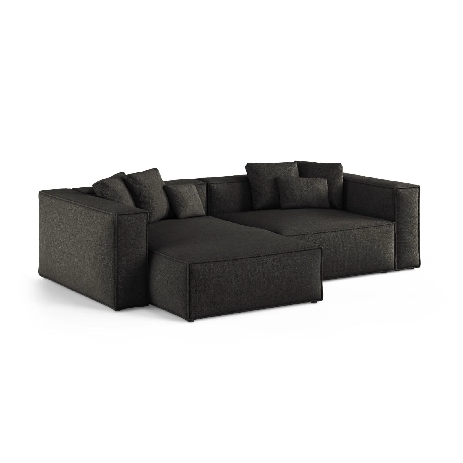 Aveiro 3-Sitzer Ecksofa, Linke Seite, aus Samt, Chenille oder Strukturstoff, 254x167x86 cm - Image 58