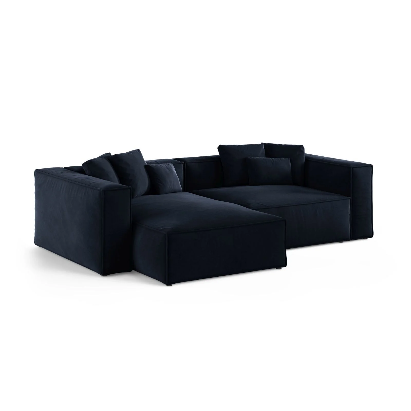 Aveiro 3-Sitzer Ecksofa, Linke Seite, aus Samt, Chenille oder Strukturstoff, 254x167x86 cm - Image 6