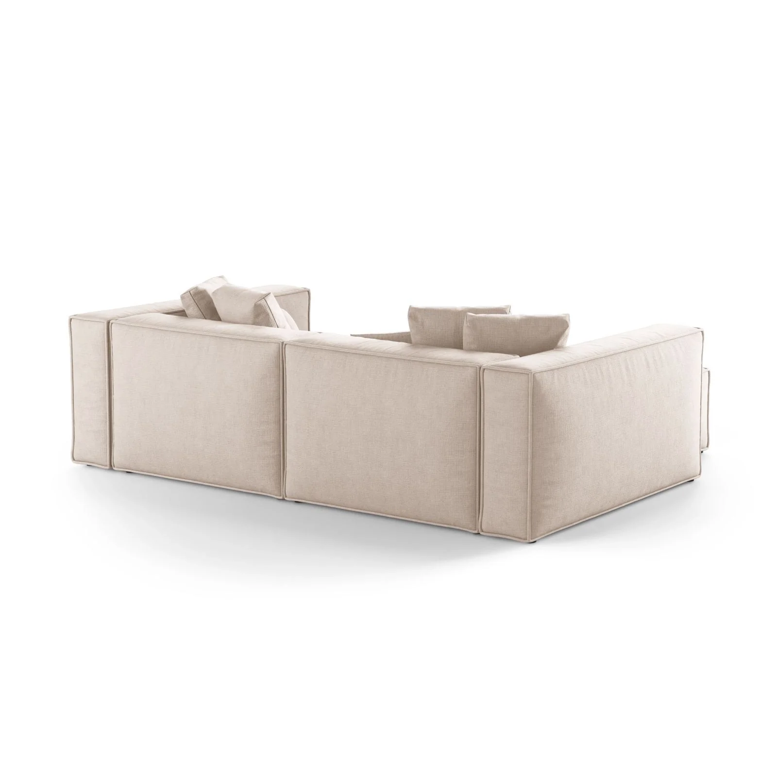 Aveiro 3-Sitzer Ecksofa, Linke Seite, aus Samt, Chenille oder Strukturstoff, 254x167x86 cm - Image 63