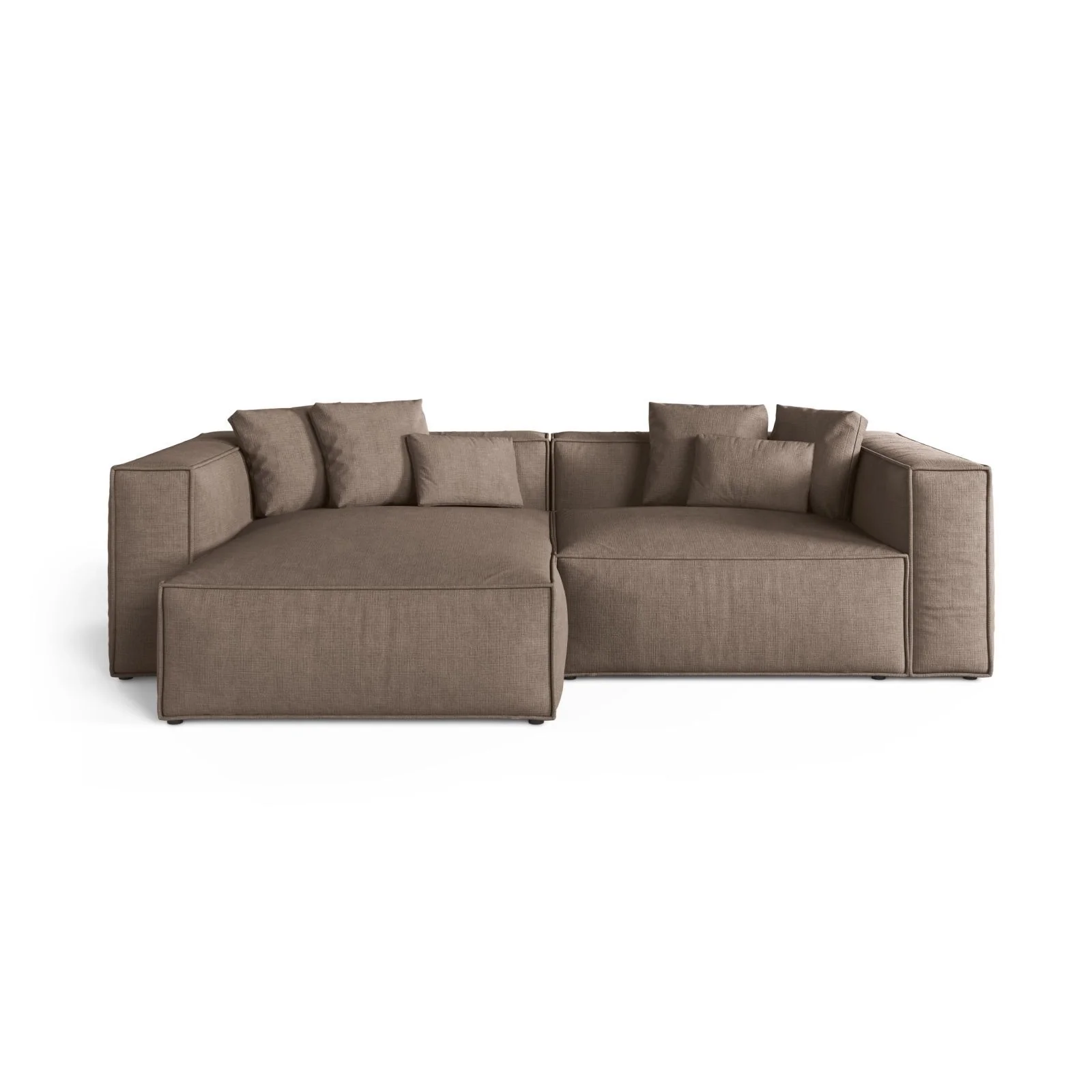 Aveiro 3-Sitzer Ecksofa, Linke Seite, aus Samt, Chenille oder Strukturstoff, 254x167x86 cm - Image 65