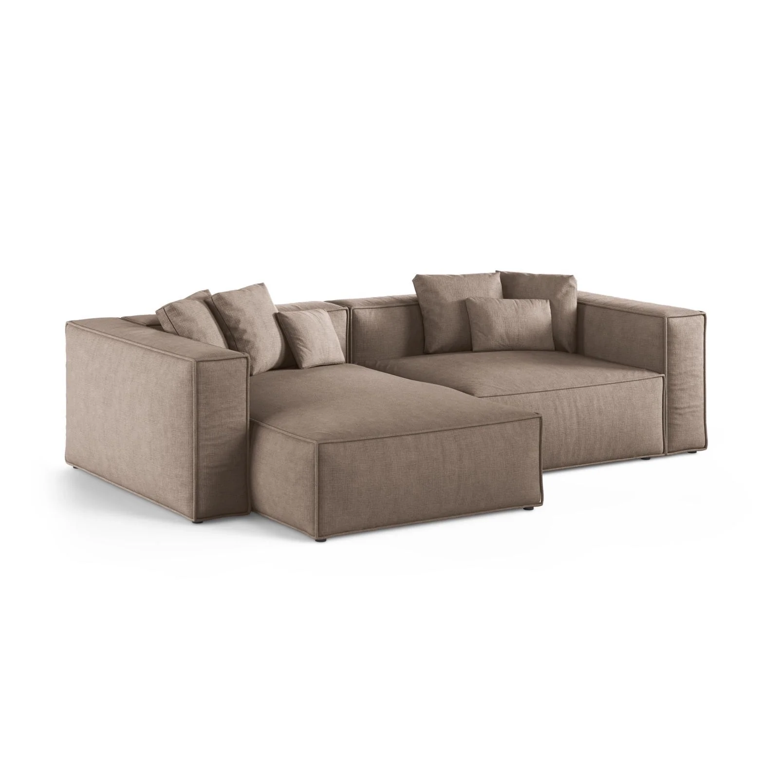 Aveiro 3-Sitzer Ecksofa, Linke Seite, aus Samt, Chenille oder Strukturstoff, 254x167x86 cm - Image 66
