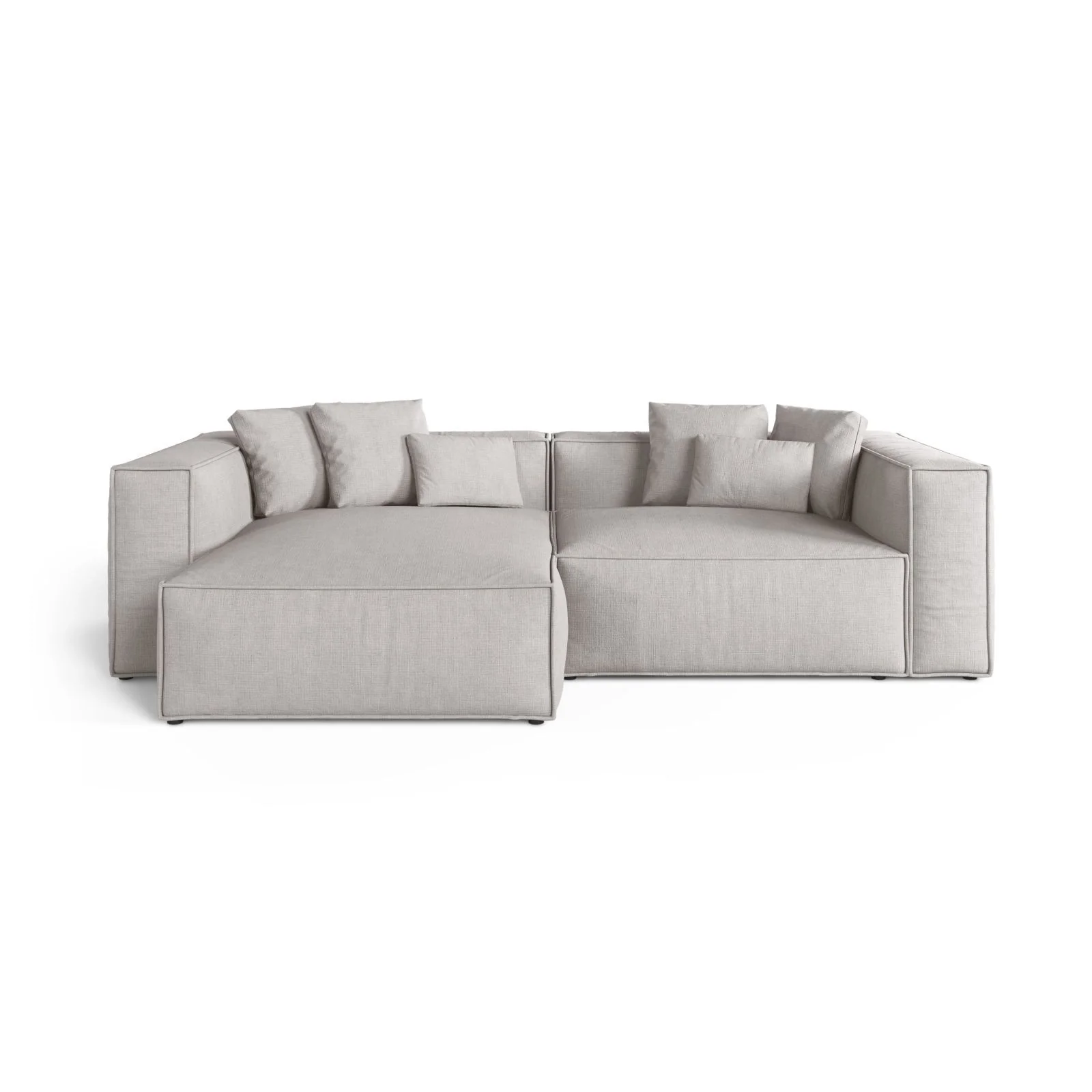 Aveiro 3-Sitzer Ecksofa, Linke Seite, aus Samt, Chenille oder Strukturstoff, 254x167x86 cm - Image 81