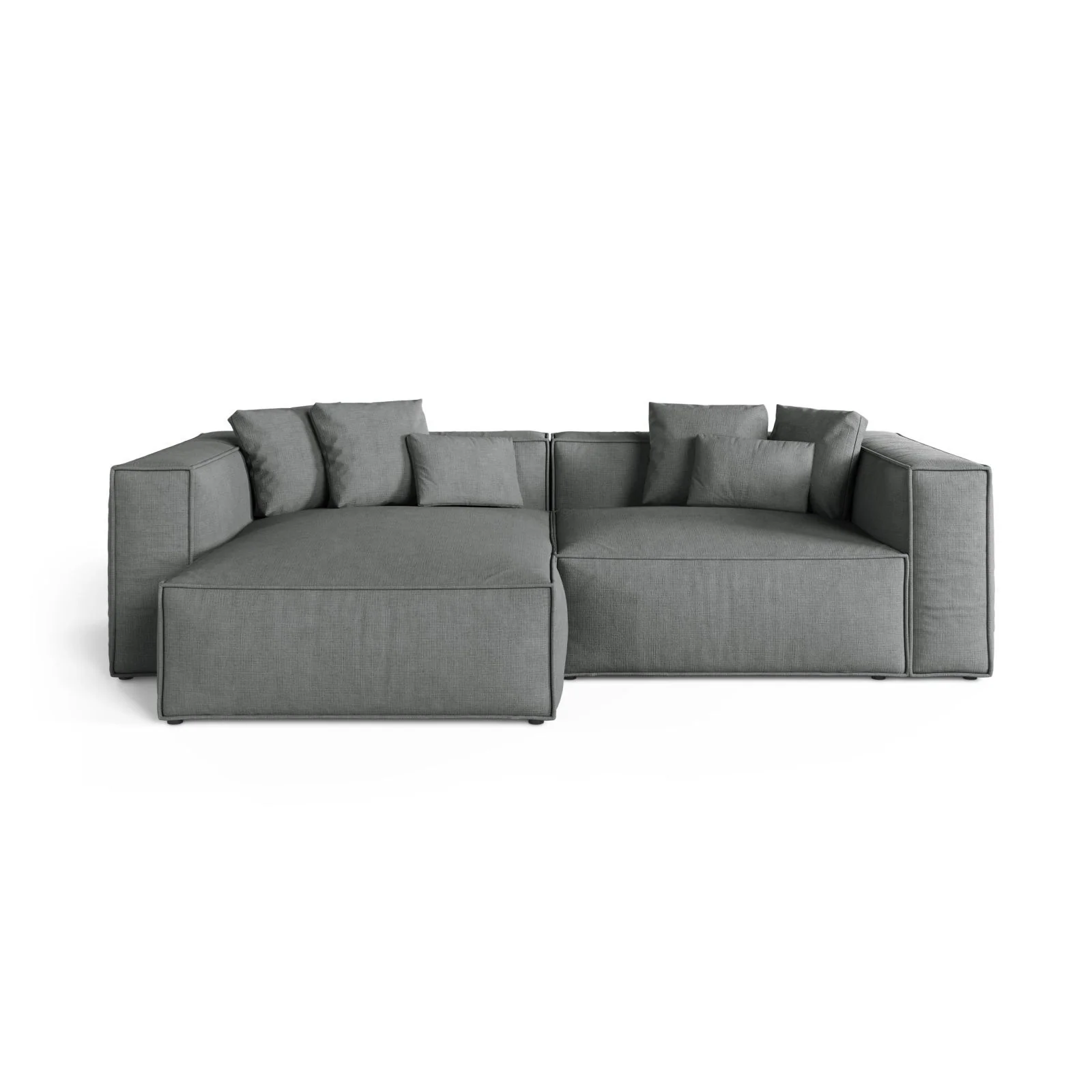 Aveiro 3-Sitzer Ecksofa, Linke Seite, aus Samt, Chenille oder Strukturstoff, 254x167x86 cm - Image 85