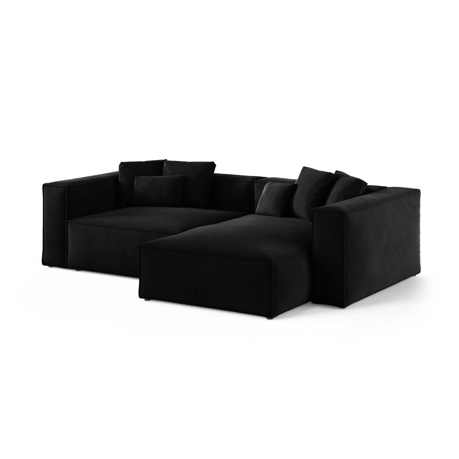 Aveiro 3-Sitzer Ecksofa, Rechte Seite, aus Samt, Chenille oder Strukturstoff, 254x167x86 cm - Image 22