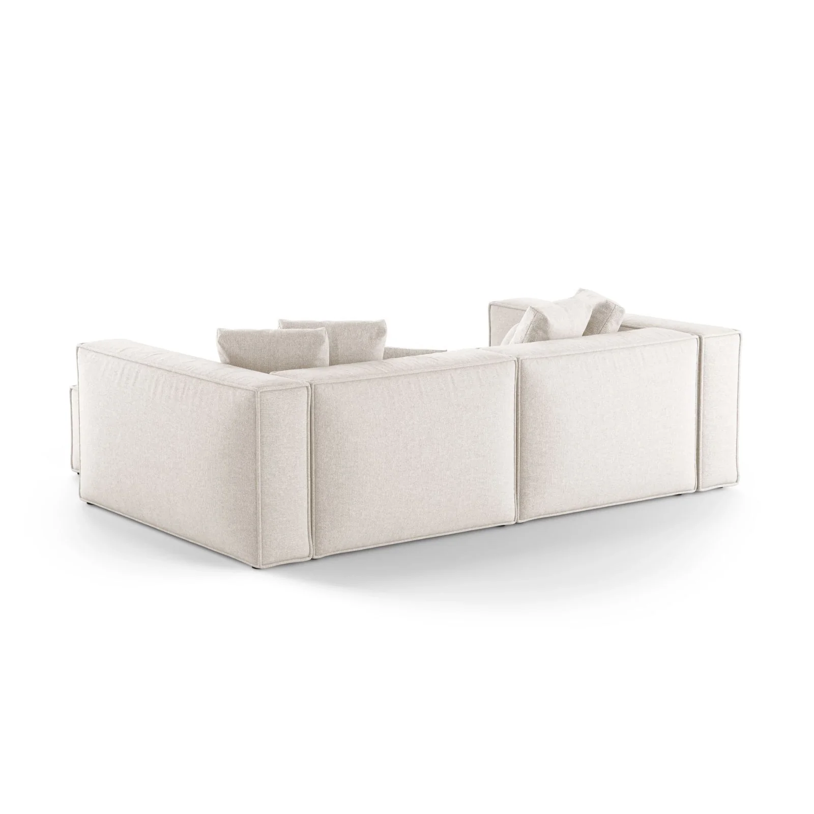 Aveiro 3-Sitzer Ecksofa, Rechte Seite, aus Samt, Chenille oder Strukturstoff, 254x167x86 cm - Image 35