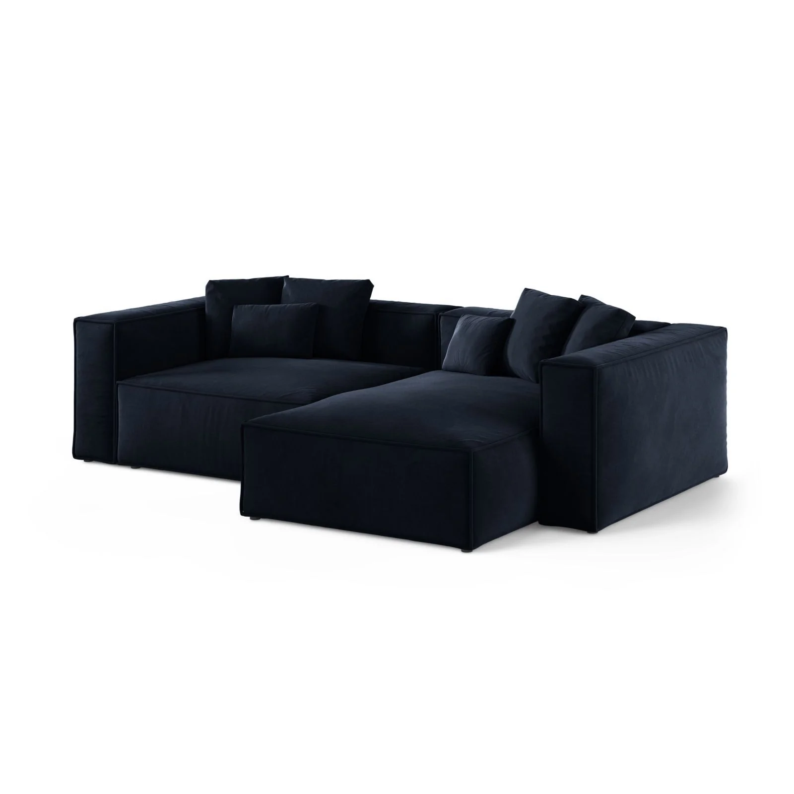 Aveiro 3-Sitzer Ecksofa, Rechte Seite, aus Samt, Chenille oder Strukturstoff, 254x167x86 cm - Image 6