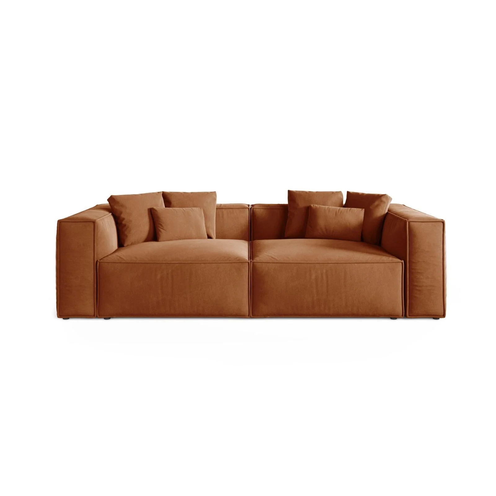Aveiro 4-Sitzer Sofa aus Samt, Chenille oder Strukturstoff, 236x118x86 cm - Image 13