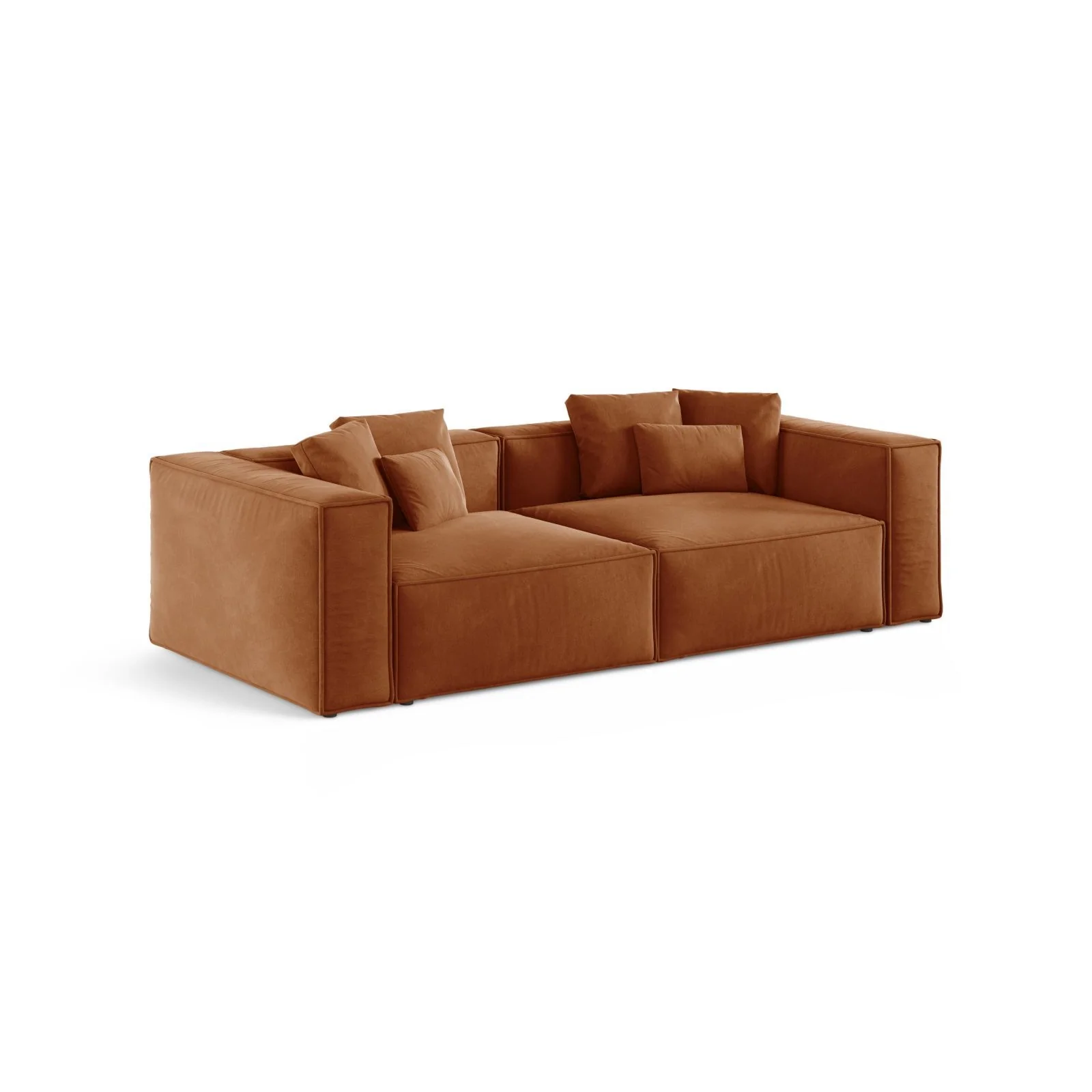 Aveiro 4-Sitzer Sofa aus Samt, Chenille oder Strukturstoff, 236x118x86 cm - Image 14