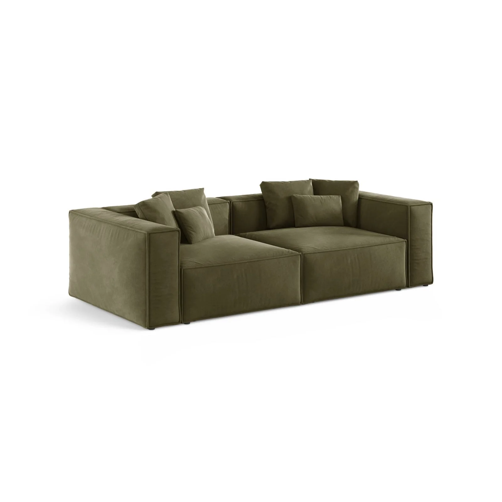 Aveiro 4-Sitzer Sofa aus Samt, Chenille oder Strukturstoff, 236x118x86 cm - Image 26