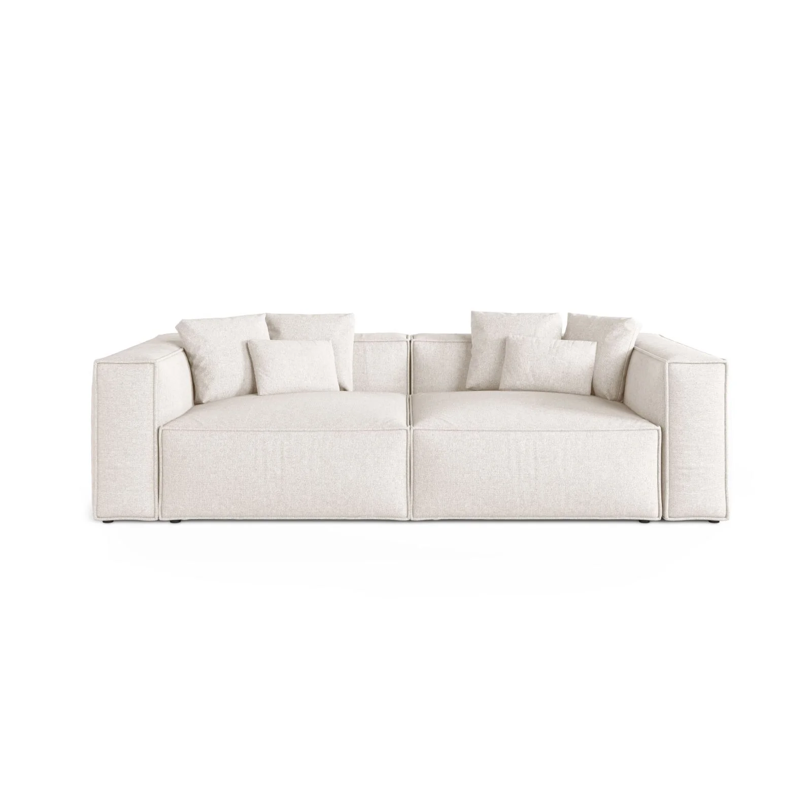 Aveiro 4-Sitzer Sofa aus Samt, Chenille oder Strukturstoff, 236x118x86 cm - Image 33