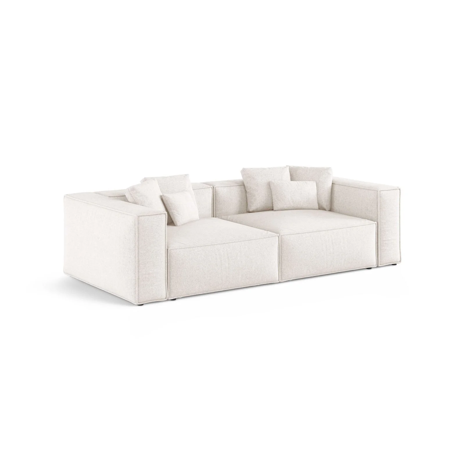 Aveiro 4-Sitzer Sofa aus Samt, Chenille oder Strukturstoff, 236x118x86 cm - Image 34